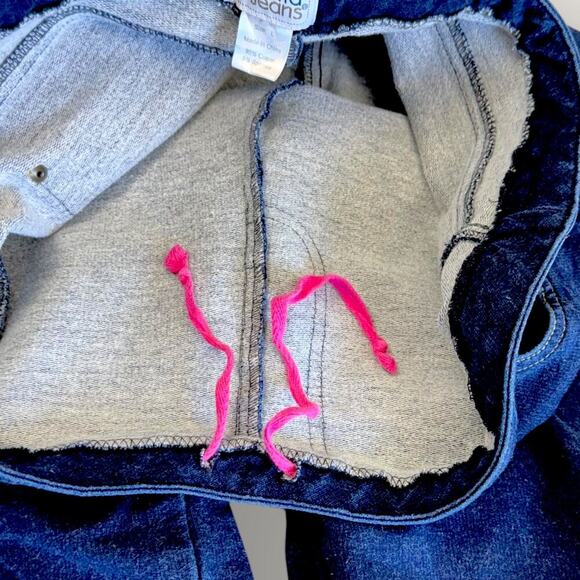 Pajama Jeans Bootcut Mid Rise Terry Stretch Pullon Drawstring Jeans Size L Blue - Picture 11 of 15